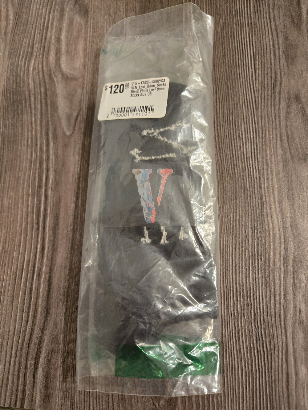 NWT Authentic VLONE Lost Bones Socks In Black
